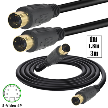 Adapter kabel S-VIDEO, 4-pinski MD4P muški, model YR-AV-36-001, branda Yirui; Vrsta: adapterski kabel; Sučelje: S-VIDEO; Čip: nema