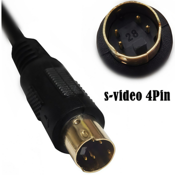 Adapter kabel S-VIDEO, 4-pinski MD4P muški, model YR-AV-36-001, branda Yirui; Vrsta: adapterski kabel; Sučelje: S-VIDEO; Čip: nema