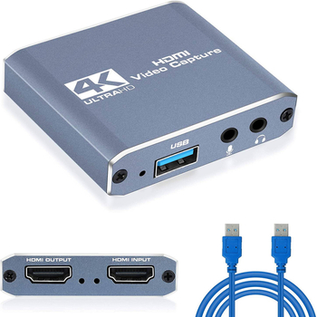 OZC4 4K USB 2.0 video uztveres karte ar loop-out un HDMI audio/video, Ti6634 čips