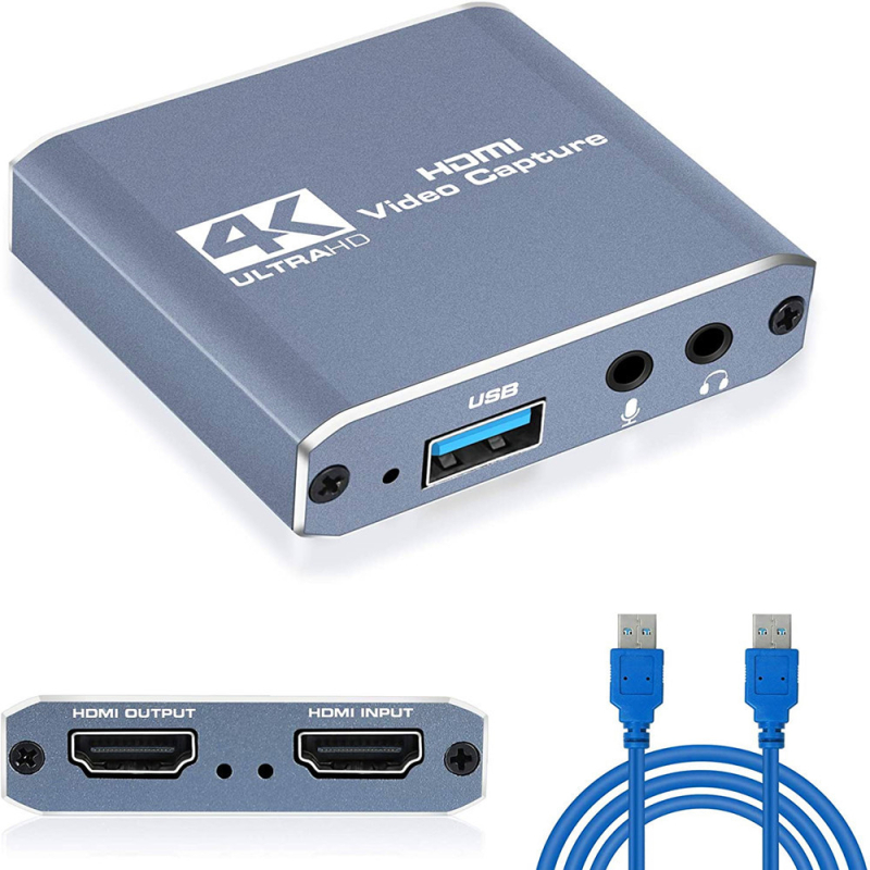 OZC4 4K USB 2.0 video uztveres karte ar loop-out un HDMI audio/video, Ti6634 čips