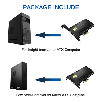 K801 PCIe HDMI video uztveres karte, 4K atbalsts, Windows saderīgs