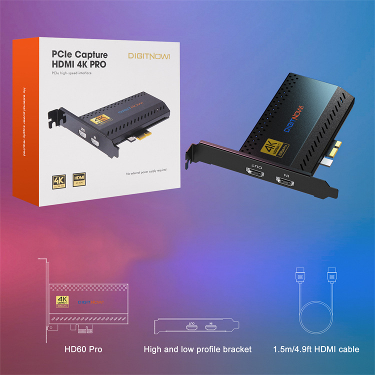 K801 PCIe HDMI video uztveres karte, 4K atbalsts, Windows saderīgs