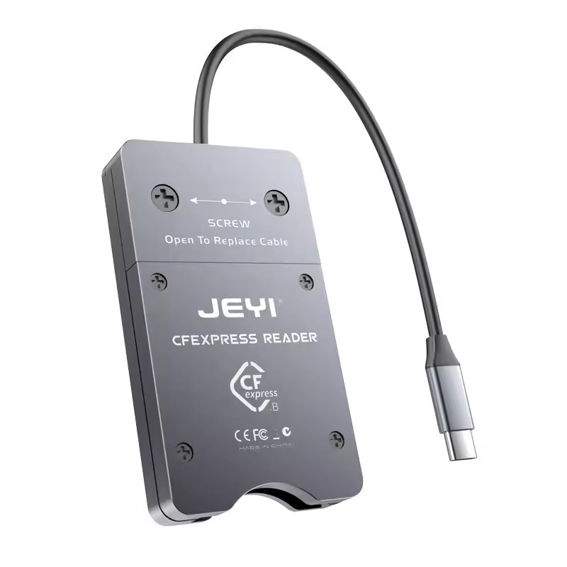 Високоскоростен четец за карти USB 3.2 Gen2 Type-C, модел CFE-B, корпус от магнезиево-алуминиев сплав, тегло 90 g