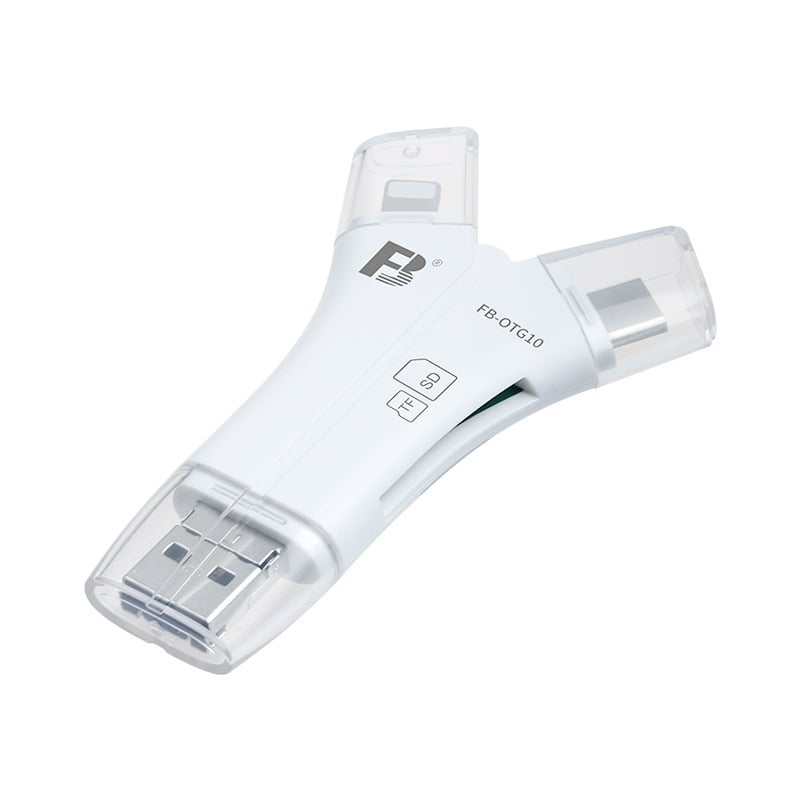 OTG USB kaardilugeja – CF/SD/SDHC/TF tugi; USB 2.0 liides; ühildu Apple, Huawei ja Android-seadmetega; kaal 14,8 g
