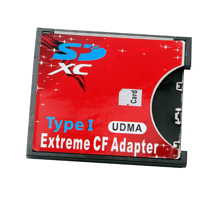 SD–CF kaardikaardi adapter DSLR-i jaoks – Type I õhuke kaardikaardi kaas, USB 1.1, SD/TF tugi, OEM saadaval