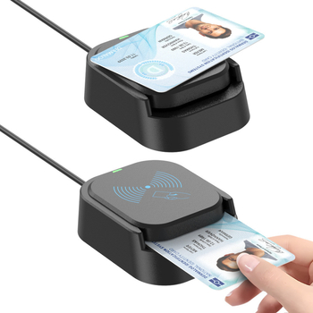 USB 2.0 išmanus kortelių skaitytuvas su NFC ir kontaktiniu IC, 2-in-1, modelis Jrc-026