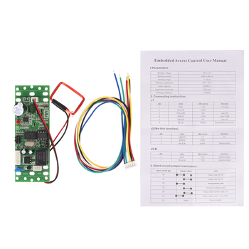Вградения RFID ID модул за контрол на достъпа - безконтактен четец за карти, 125 kHz, 12V модул