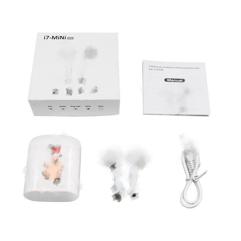 i7s Bluetooth slušalice — TWS serija, 5.0, in-ear stereo, bežični stereo zvuk, trajanje baterije 0–4 h, lansirano 2024