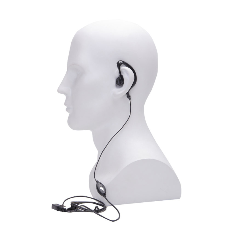 Baofeng Walkie-Talkie ausinės su ausies kilpa, Modelis K-21, laidinės su mikrofonu, 3,5/6,3 mm L-kampinis kištukas, ausies pakabos dizainas