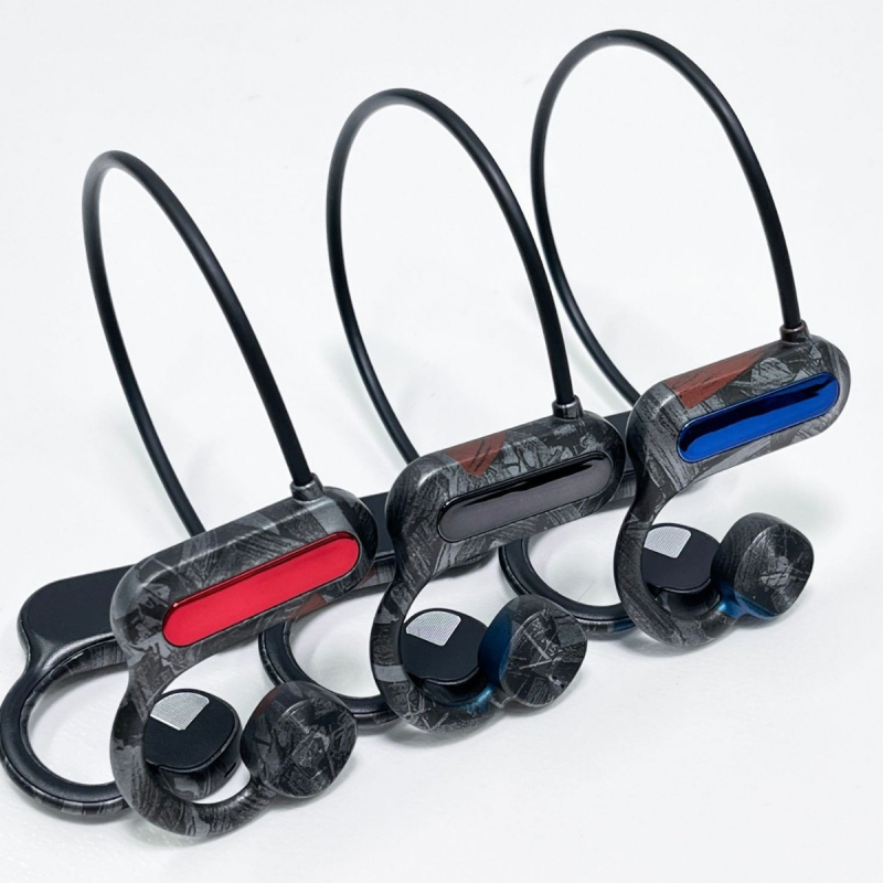 Belaidės ausinės su kauline kondukcija, galvos uždėjimo dizainas, Hi-Fi garsas, 3,5 mm/USB jungtys, 2025 modelis