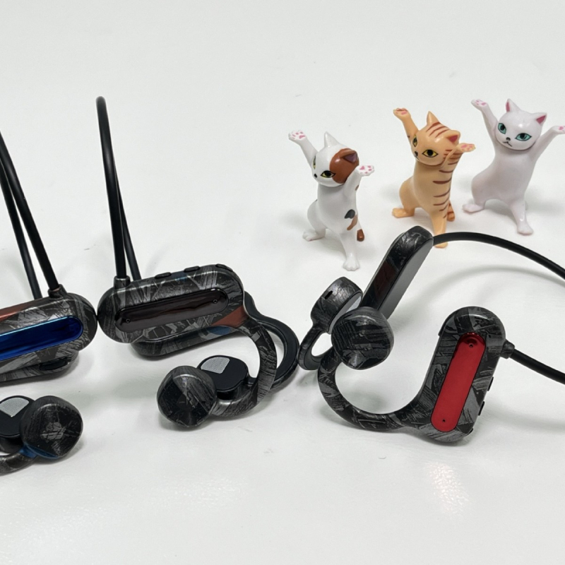 Belaidės ausinės su kauline kondukcija, galvos uždėjimo dizainas, Hi-Fi garsas, 3,5 mm/USB jungtys, 2025 modelis