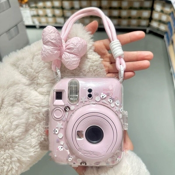 Instax Mini 12 защитен кейс за камера с PU материал, пластмасов капак и марка Other.