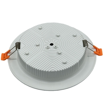 LED lubų downlight korpusas, liejamas aliuminis, EK-P401B, dulkinas paviršius, SMD plokštės šviesa, komplektas: lempos korpusas, PC dangtelis, spyruokliniai varžtai