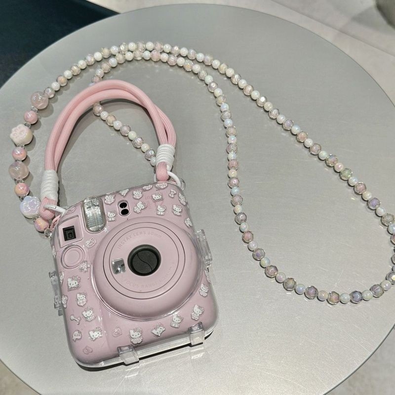 Mini12 dėklas Instax: Corduroy audinys, plastinis dangtelis