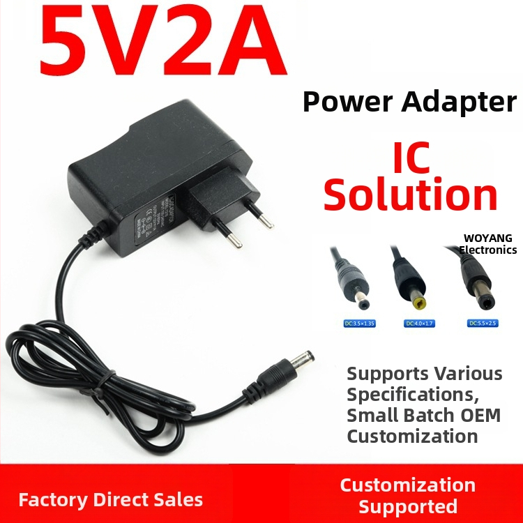 Barošanas adapteris 5V 2A, ES standarts, DC izeja, ieeja 110-240V AC — maršrutētājiem, web kamerām, set-top kastēm, slēdžiem, planšetēm