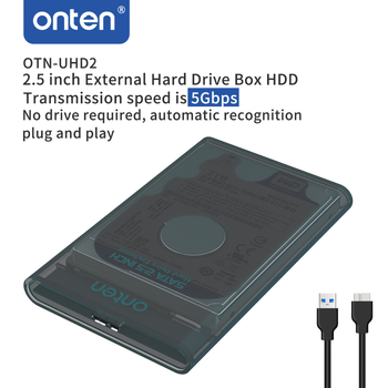 Oten Uhd2 Θήκη εξωτερική διαφανής για HDD 2,5 ιντσών, ABS υλικό, έως 8 TB, USB 3.0 5 Gbps