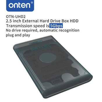 Oten Uhd2 Θήκη εξωτερική διαφανής για HDD 2,5 ιντσών, ABS υλικό, έως 8 TB, USB 3.0 5 Gbps