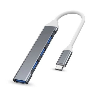 Type-C hub so štyrmi USB 3.0 portami, bez externého napájania
