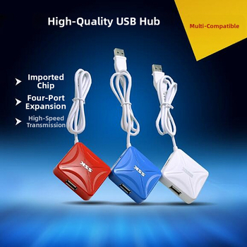 SSK SHU027 USB 2.0 HUB, 4-portový, 480 Mbps, napájanie cez USB, kábel 0,6/1,2 m