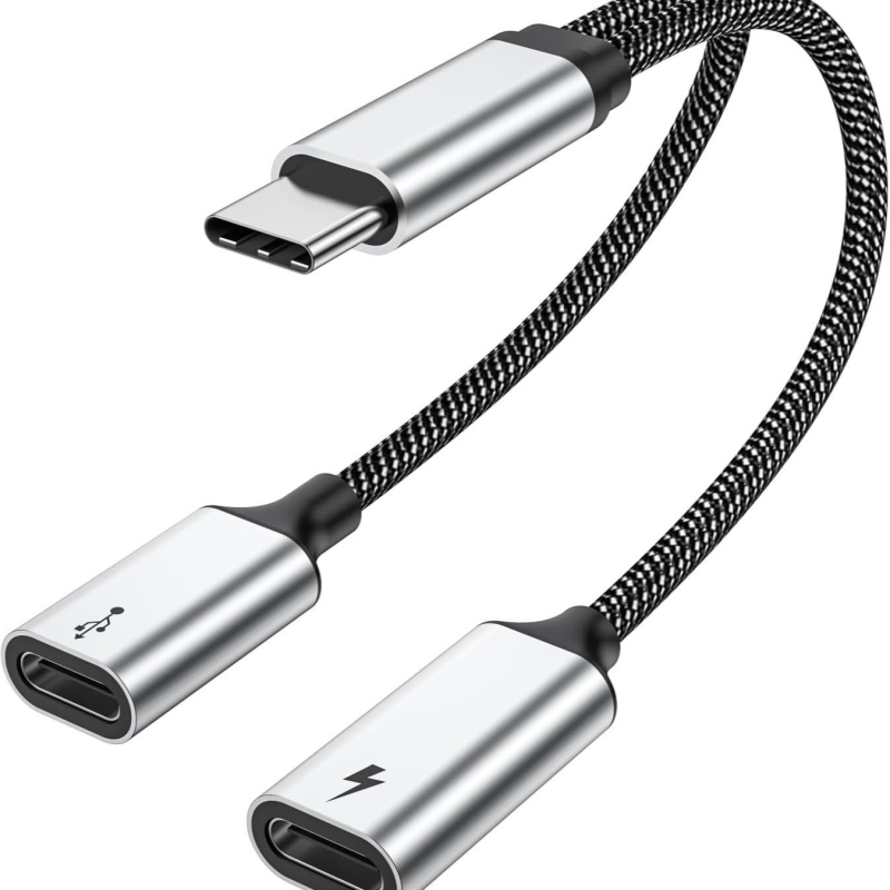 Pastall hub Type-C cu două porturi, interfață Type-C, transfer 2.0, fără alimentare externă