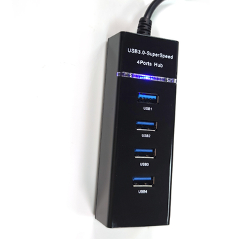 USB 3.0 hub s 4 porta, 5 Gbps, kabel 1,2 m, napajanje preko USB