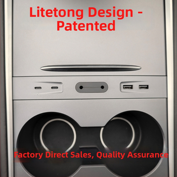 Litong H01B USB 2.0 hub pre Tesla Model 3/Y, 4-portový rozdeľovač s externým napájaním