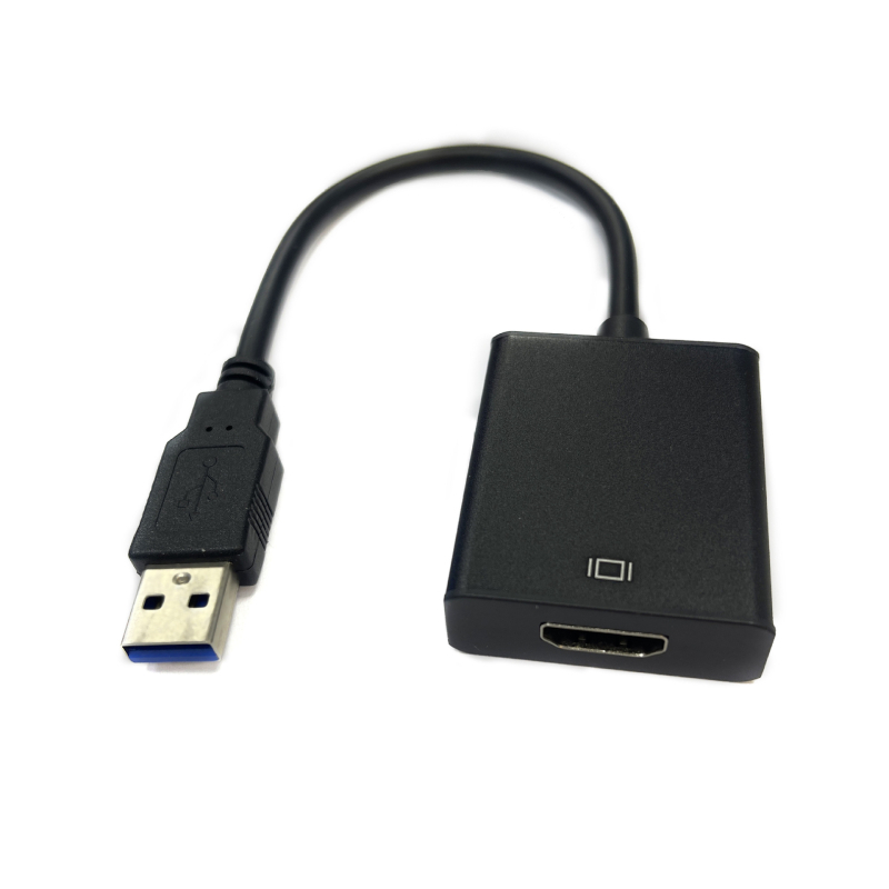 USB na HDMI adapter USB 3.0, HDMI ženski priključak, 10 cm kabel, bez napajanja