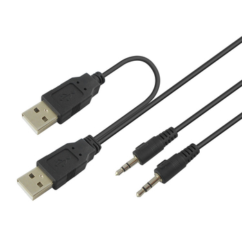 Hub USB 2.0 cu 4 porturi, mufă audio, alimentare externă și imprimare logo (Model XDT-USB2-4U2)