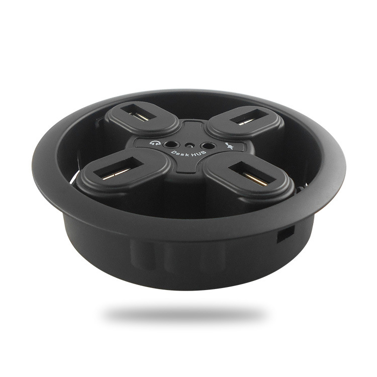 Hub USB 2.0 cu 4 porturi, mufă audio, alimentare externă și imprimare logo (Model XDT-USB2-4U2)