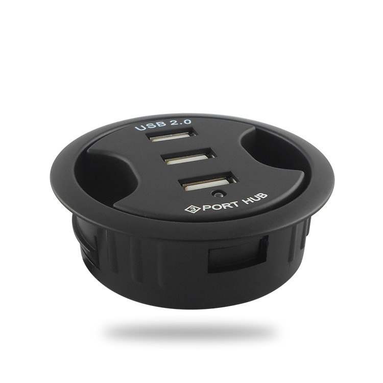 Hub USB 2.0 cu 4 porturi, mufă audio, alimentare externă și imprimare logo (Model XDT-USB2-4U2)