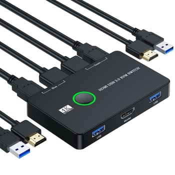 USB KVM prekidač 4x4 USB 3.0, HDMI proširenje, 1 m kabel