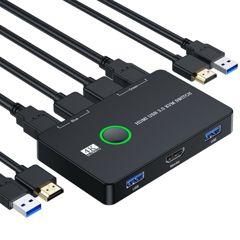 USB KVM prekidač 4x4 USB 3.0, HDMI proširenje, 1 m kabel
