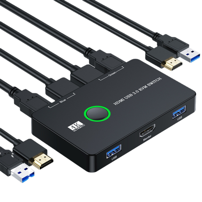 USB KVM prekidač 4x4 USB 3.0, HDMI proširenje, 1 m kabel