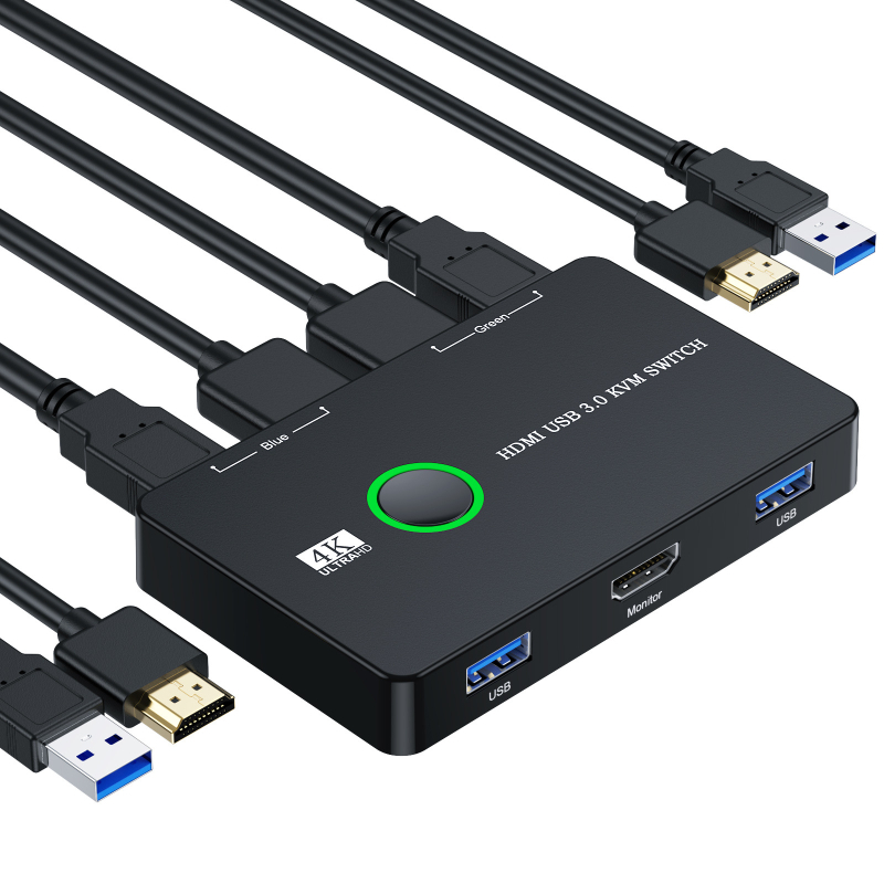 USB KVM prekidač 4x4 USB 3.0, HDMI proširenje, 1 m kabel