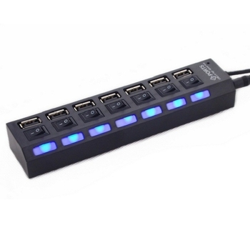 2.0 USB hub visoke brzine s 7 portova, USB splitter, proširenje HUB s neovisnim prekidačem