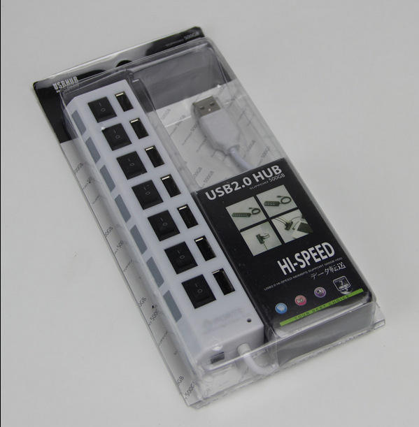 2.0 USB hub visoke brzine s 7 portova, USB splitter, proširenje HUB s neovisnim prekidačem