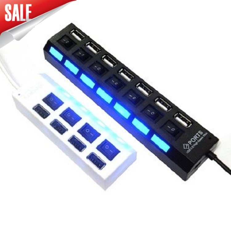 2.0 USB hub visoke brzine s 7 portova, USB splitter, proširenje HUB s neovisnim prekidačem