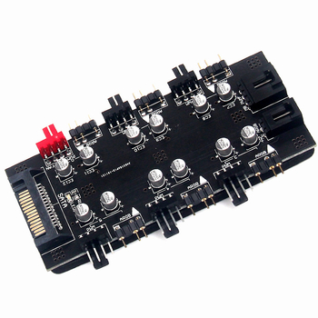 ARGB hub 4-pin ventilátorokhoz, PWM 1-6 csatorna, 5V 3-pin RGB, Lightning interfész