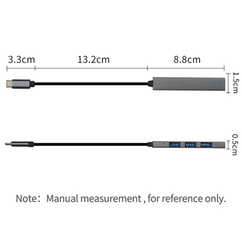 Hub USB 3.1, până la 4 porturi, docking de extensie pentru laptop, cablu de 0,15 m, 480 Mbps, model 1060