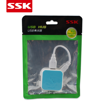SSK SHU030 šareni USB hub, 4 priključka, razdjelnik/proširivač, kabel duljine 1,2 m