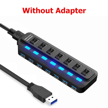 USB 3.0 хъб, 7 порта, външно захранване, 1 м кабел