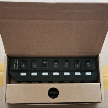 USB 3.0 хъб, 7 порта, външно захранване, 1 м кабел