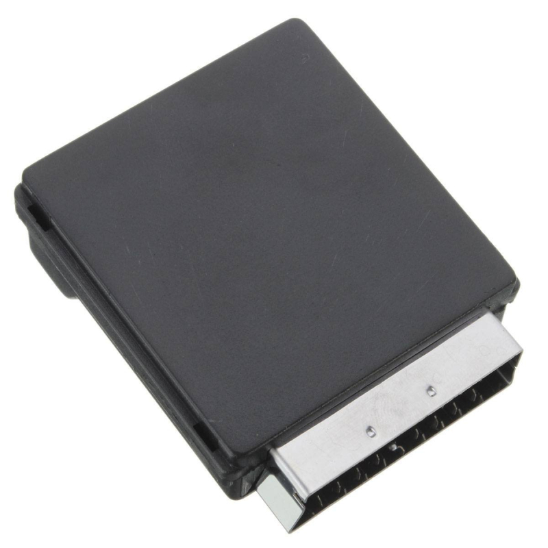 SCART la AV adaptor cu întrerupător — SCART de 21 pini, masculin/feminin către RCA (Model YR-SC-9, Brand Yirui)