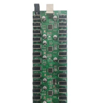 32 porta USB 2.0 huba ar PCBA plāksni un datu vācēju; 480 Mbps, 1 m kabelis, ārēja barošana