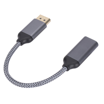 DP į HDMI adapterio kabelis DP01A, 4K60Hz, DP vyr. – HDMI moteriai, 15 cm vario branduolys