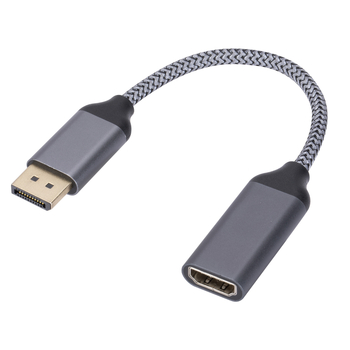 DP į HDMI adapterio kabelis DP01A, 4K60Hz, DP vyr. – HDMI moteriai, 15 cm vario branduolys