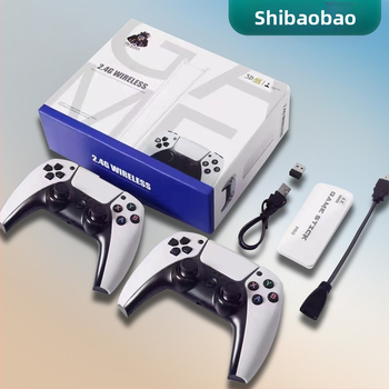 Spēļu konsole M15 – bezvadu, HDMI savienojums ar televizoru, atmiņa 64GB/128GB, divi spēlētāji, retro stil