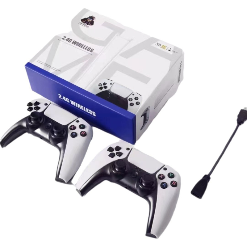 Spēļu konsole M15 – bezvadu, HDMI savienojums ar televizoru, atmiņa 64GB/128GB, divi spēlētāji, retro stil