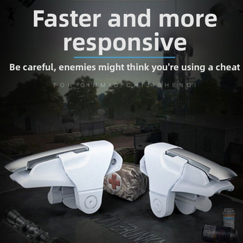 Peace Elite herný ovládač s kovovými mechanickými tlačidlami, bez vibrácií, hmotnosť 50, nový