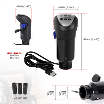 SFN190 Dubultā pogu slēdzlis USB – Logitech G29/G27, augšējā/zemā pārnesē